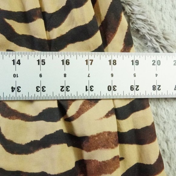 J.Crew Smocked-Waist Cotton Voile Dress in Zebra Stripe Womens Small - Picture 9 of 13